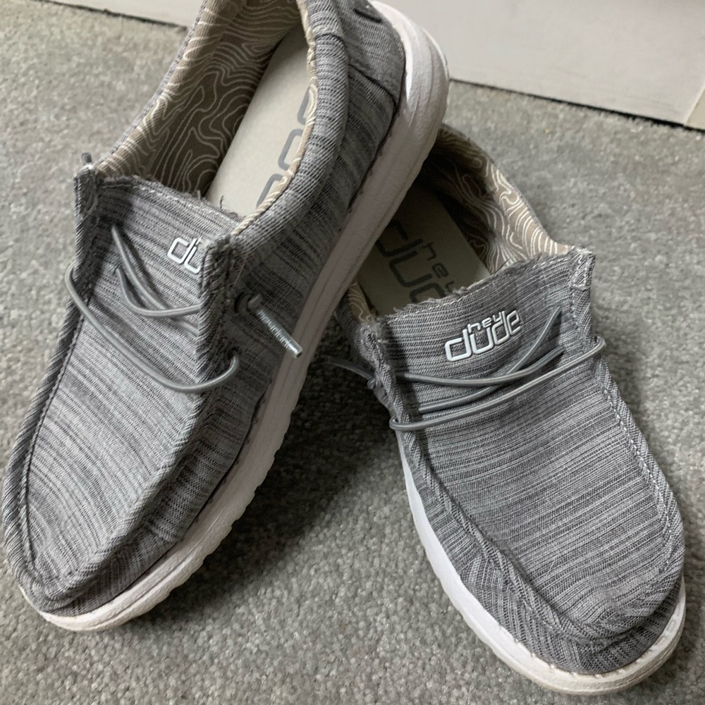 Hey Dude Gray Wally Casual Shoes